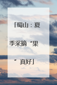 蜀山：夏季采摘“果”真好