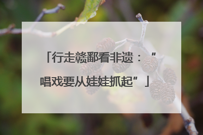 行走赣鄱看非遗：“唱戏要从娃娃抓起”