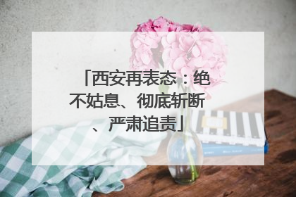 西安再表态：绝不姑息、彻底斩断、严肃追责