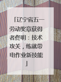 辽宁省五一劳动奖章获得者佟明：技术攻关，练就带电作业新技能