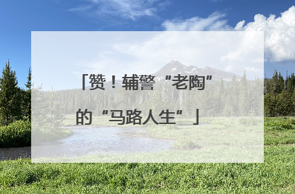赞！辅警“老陶”的“马路人生”
