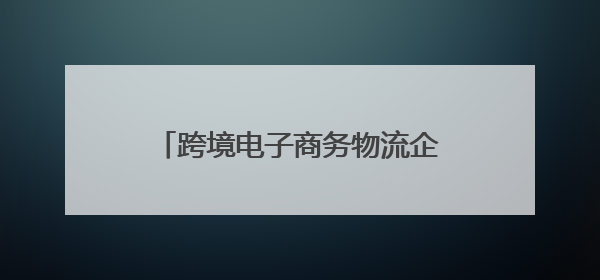 跨境电子商务物流企业、跨境电子商务物流企业（仅B2B）、支付企业备案操作指南