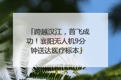 跨越汉江，首飞成功！襄阳无人机9分钟送达医疗标本