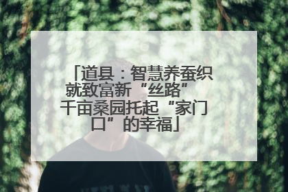 道县：智慧养蚕织就致富新“丝路” 千亩桑园托起“家门口”的幸福