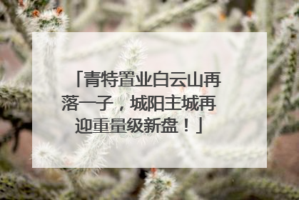 青特置业白云山再落一子，城阳主城再迎重量级新盘！