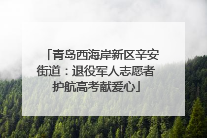 青岛西海岸新区辛安街道：退役军人志愿者护航高考献爱心