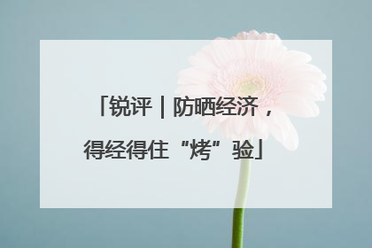 锐评｜防晒经济，得经得住“烤”验