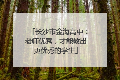 长沙市金海高中：老师优秀，才能教出更优秀的学生