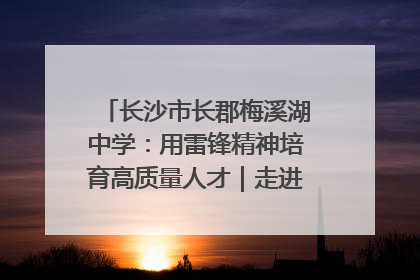 长沙市长郡梅溪湖中学：用雷锋精神培育高质量人才｜走进新时代“雷锋传人 长沙榜样”