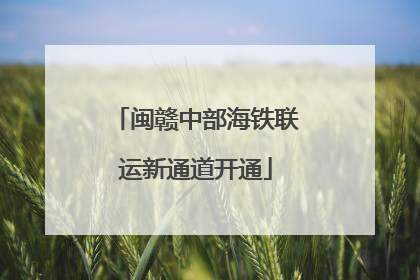 闽赣中部海铁联运新通道开通