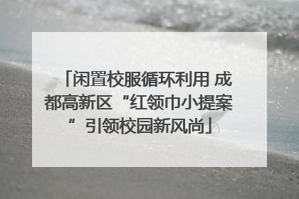 闲置校服循环利用 成都高新区“红领巾小提案”引领校园新风尚
