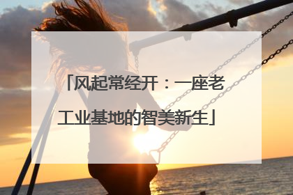 风起常经开：一座老工业基地的智美新生