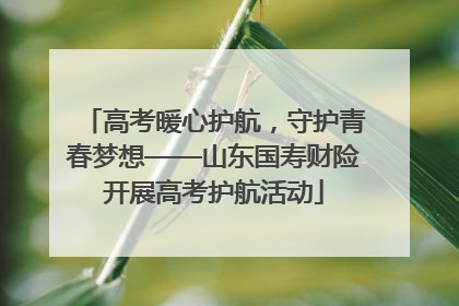 高考暖心护航，守护青春梦想——山东国寿财险开展高考护航活动