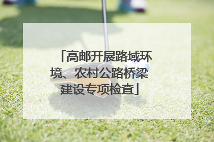高邮开展路域环境、农村公路桥梁建设专项检查