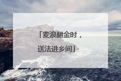 麦浪翻金时，送法进乡间