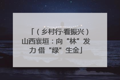 （乡村行·看振兴）山西襄垣：向“林”发力 借“绿”生金