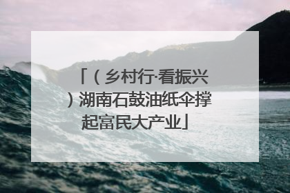 （乡村行·看振兴）湖南石鼓油纸伞撑起富民大产业
