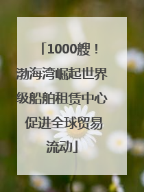 1000艘!渤海湾崛起世界级船舶租赁中心 促进全球贸易流动