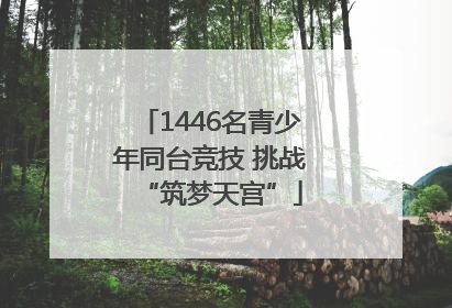 1446名青少年同台竞技 挑战“筑梦天宫”