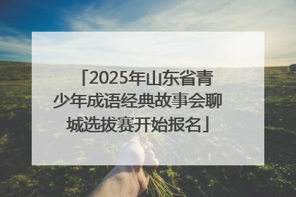 2025年山东省青少年成语经典故事会聊城选拔赛开始报名
