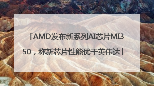 AMD发布新系列AI芯片MI350，称新芯片性能优于英伟达