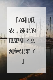 AI和瓜农，谁挑的瓜更甜？实测结果来了