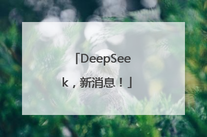 DeepSeek，新消息！