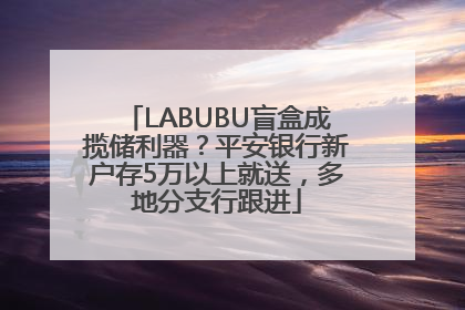 LABUBU盲盒成揽储利器？平安银行新户存5万以上就送，多地分支行跟进