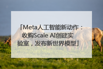 Meta人工智能新动作：收购Scale AI创建实验室，发布新世界模型